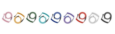 Glorious spiralny Crimson Red, USB-C do USB-A, 1.37m - czerwony/czarny Glorious spiralny Crimson Red, USB-C do USB-A, 1.37m - czerwony/czarny