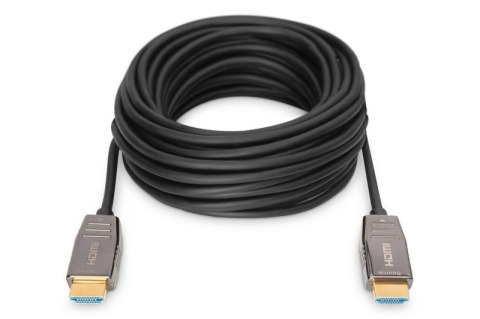 Kabel połączeniowy hybrydowy HDMI 2.1 Ultra High Speed 8K60Hz UHD HDMI A/HDMI A M/M czarny 30m Kabel połączeniowy hybrydowy HDMI 2.1 Ultra High Speed 8K60Hz UHD HDMI A/HDMI A M/M czarny 30m