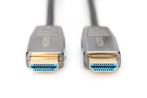Kabel połączeniowy hybrydowy HDMI 2.1 Ultra High Speed 8K60Hz UHD HDMI A/HDMI A M/M czarny 30m Kabel połączeniowy hybrydowy HDMI 2.1 Ultra High Speed 8K60Hz UHD HDMI A/HDMI A M/M czarny 30m