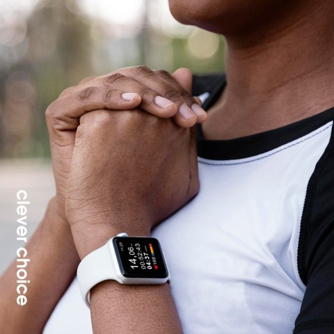 Crong Liquid - Pasek do Apple Watch 38/40/41 mm (biały)