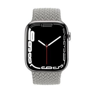 Crong Wave Band - Pleciony pasek do Apple Watch 38/40/41 mm (jasny szary)