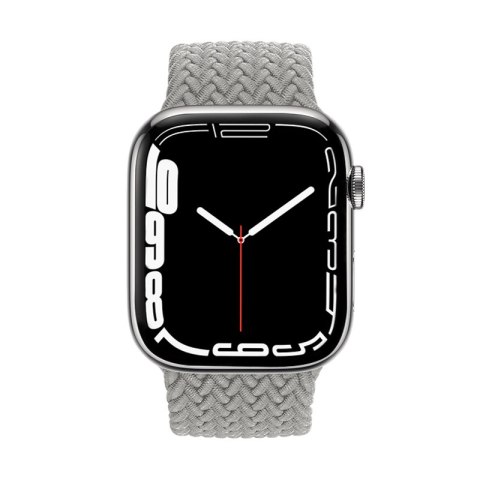 Crong Wave Band - Pleciony pasek do Apple Watch 38/40/41 mm (jasny szary)