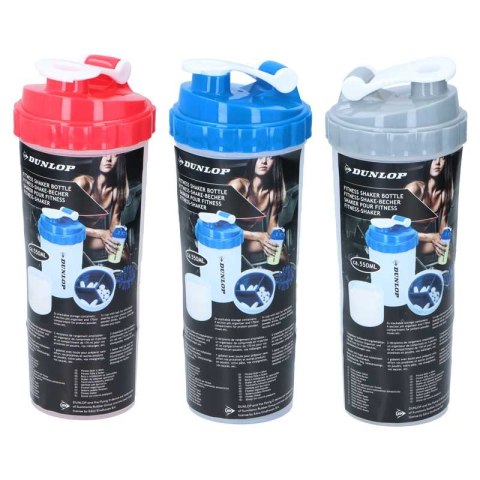 Dunlop - Butelka sportowa shaker z wygodnym zamykaniem 550 ml (szary) Dunlop - Butelka sportowa shaker z wygodnym zamykaniem 550 ml (szary)