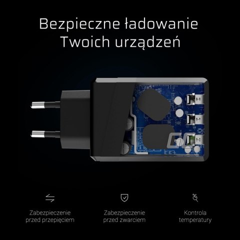 Green Cell ChargeSource 3 - Ładowarka sieciowa 3xUSB 30W Ultra Charge, Smart Charge Green Cell ChargeSource 3 - Ładowarka sieciowa 3xUSB 30W Ultra Charge, Smart Charge