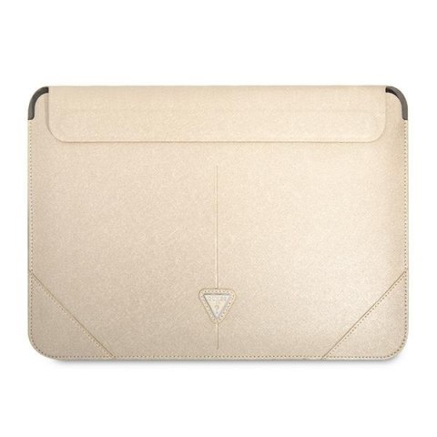 Guess Saffiano Triangle Logo Sleeve - Etui na notebooka 13" / 14" (beżowy) Guess Saffiano Triangle Logo Sleeve - Etui na notebooka 13" / 14" (beżowy)