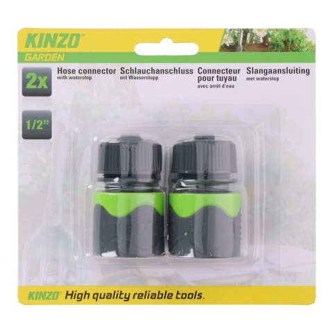 Kinzo - Złączka do węża ogrodowego 1/2" (2 szt.) Kinzo - Złączka do węża ogrodowego 1/2" (2 szt.)