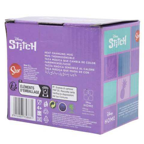 Disney Stitch - Kubek ceramiczny zmieniający kolor w pudełku prezentowym z kolekcji Stitch & Angel 325 ml Disney Stitch - Kubek ceramiczny zmieniający kolor w pudełku prezentowym z kolekcji Stitch & Angel 325 ml