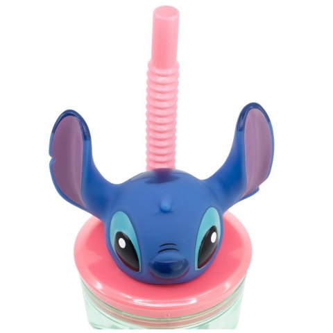 Disney Stitch - Kubek ze słomką i figurką 3D z kolekcji Flowers 360 ml Disney Stitch - Kubek ze słomką i figurką 3D z kolekcji Flowers 360 ml