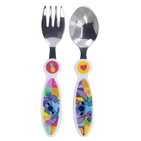 Disney Stitch - Zestaw metalowych sztućców z kolekcji Palms (łyżka i widelec) Disney Stitch - Zestaw metalowych sztućców z kolekcji Palms (łyżka i widelec)