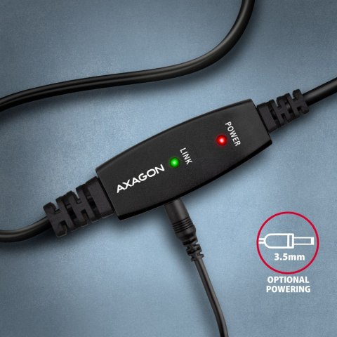 AXAGON ADR-220B Aktywny połączeniowy USB 2.0, USB-A do USB-B - 20m