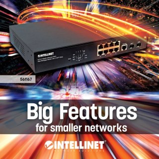 SWITCH ZARZĄDZALNY GIGABIT 8x POE+ 140W 802.3AT/AF, 2x SFP