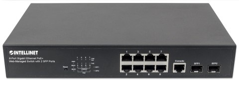 SWITCH ZARZĄDZALNY GIGABIT 8x POE+ 140W 802.3AT/AF, 2x SFP