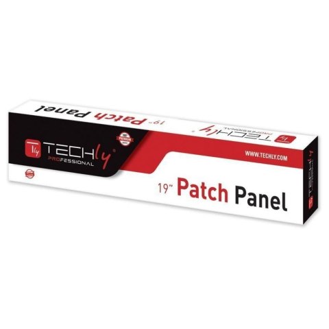 Patch Panel 1U STP 24x RJ45 Cat6 Czarny z Tacką