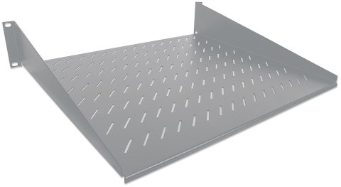 Półka 2U 400mm rack 19, 2 pkt mocowania, perforowana szara Półka 2U 400mm rack 19, 2 pkt mocowania, perforowana szara