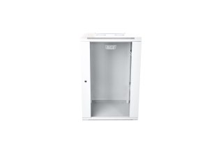 Szafa sieciowa wisząca 19" 15U rack 600x600, drzwi szyba, szary, niedzielona, złożona, 60kg