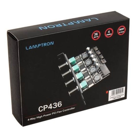 Lamptron CP436 4-kanałowy kontroler wentylatorów do gniazda PCI - srebrny Lamptron CP436 4-kanałowy kontroler wentylatorów do gniazda PCI - srebrny