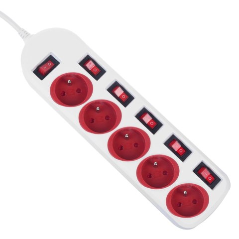 MACLEAN LISTWA ZASILAJĄCA 5 GNIAZD BIAŁA Z WŁĄCZNIKAMI MCE204R/W MACLEAN LISTWA ZASILAJĄCA 5 GNIAZD BIAŁA Z WŁĄCZNIKAMI MCE204R/W