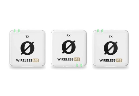 RODE Wireless ME Dual White - kompaktowy bezprzewodowy system mikrofonowy z dwoma nadajnikami do nagrywania dwukanałowego RODE Wireless ME Dual White - kompaktowy bezprzewodowy system mikrofonowy z dwoma nadajnikami do nagrywania dwukanałowego