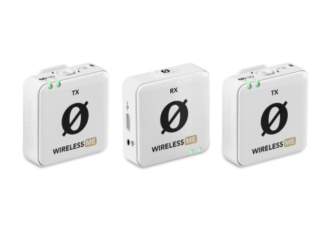 RODE Wireless ME Dual White - kompaktowy bezprzewodowy system mikrofonowy z dwoma nadajnikami do nagrywania dwukanałowego RODE Wireless ME Dual White - kompaktowy bezprzewodowy system mikrofonowy z dwoma nadajnikami do nagrywania dwukanałowego