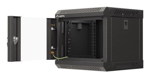 SZAFA INSTALACYJNA RACK WISZĄCA 10" 4U 300X300 CZARNA DRZWI PRZESZKLONE LANBERG (FLAT PACK)