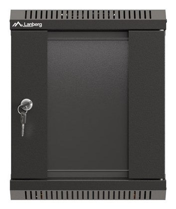 SZAFA INSTALACYJNA RACK WISZĄCA 10" 6U 300X300 CZARNA DRZWI PRZESZKLONE LANBERG (FLAT PACK)