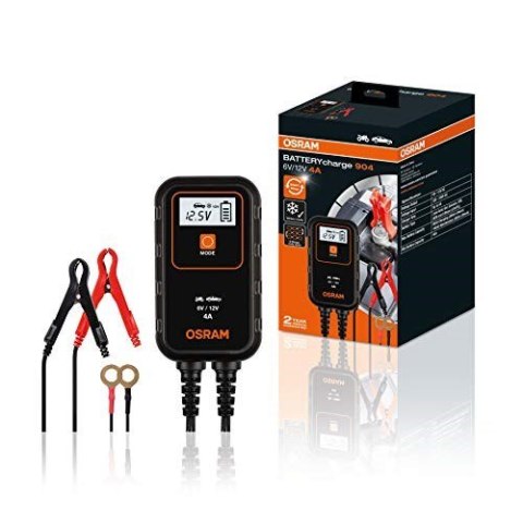 Prostownik BATTERYcharge 904, napięcie ładowania: 6/12 V OSRAM, prąd ładowania: 4A, napięcie zasilania: 230V, rodzaj akumulatora Prostownik BATTERYcharge 904, napięcie ładowania: 6/12 V OSRAM, prąd ładowania: 4A, napięcie zasilania: 230V, rodzaj akumulatora