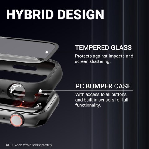 Crong Hybrid Watch Case - Etui ze szkłem Apple Watch 44mm (Clear) Crong Hybrid Watch Case - Etui ze szkłem Apple Watch 44mm (Clear)