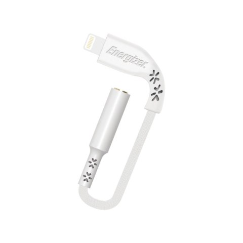 Energizer HardCase - Adapter audio Lightning do jack 3,5 mm certyfikat MFi 11 cm EU (Biały) dożywotnia gwarancja Energizer HardCase - Adapter audio Lightning do jack 3,5 mm certyfikat MFi 11 cm EU (Biały) dożywotnia gwarancja