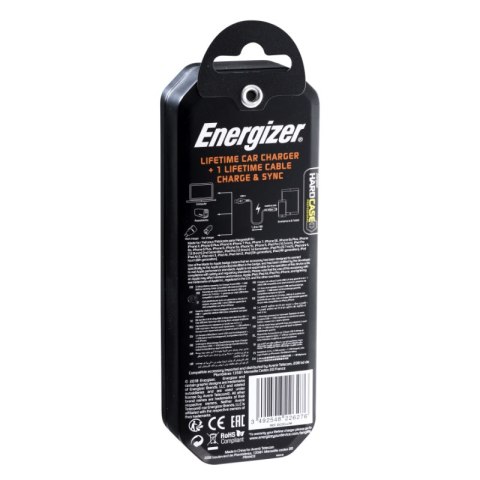 Energizer HardCase - Ładowarka samochodowa 2x USB-A 17W 3.4A + Kabel Lightning certyfikat MFi (Czarny) Energizer HardCase - Ładowarka samochodowa 2x USB-A 17W 3.4A + Kabel Lightning certyfikat MFi (Czarny)