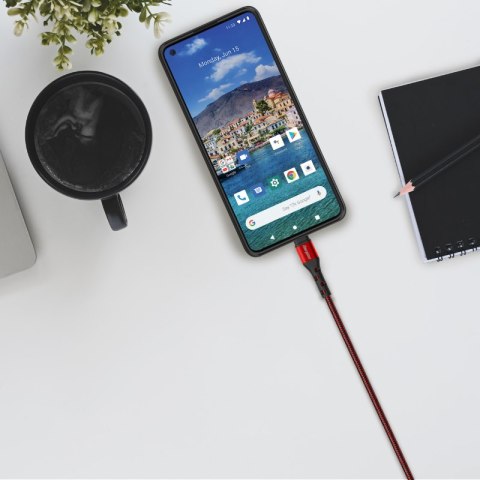 Energizer Ultimate - Kabel połączeniowy USB-A do USB-C 2m (Czerwony) Energizer Ultimate - Kabel połączeniowy USB-A do USB-C 2m (Czerwony)