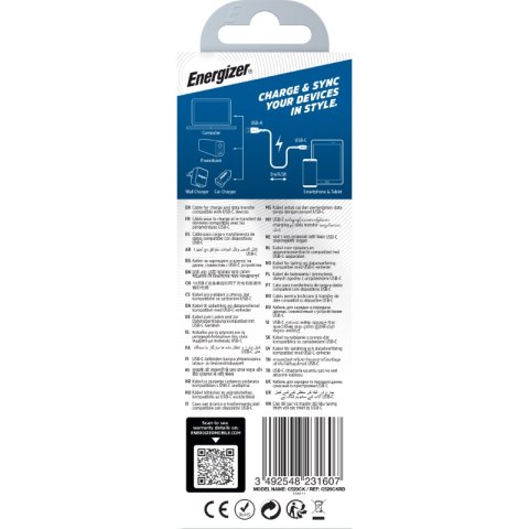 Energizer Ultimate - Kabel połączeniowy USB-A do USB-C 2m (Czerwony) Energizer Ultimate - Kabel połączeniowy USB-A do USB-C 2m (Czerwony)