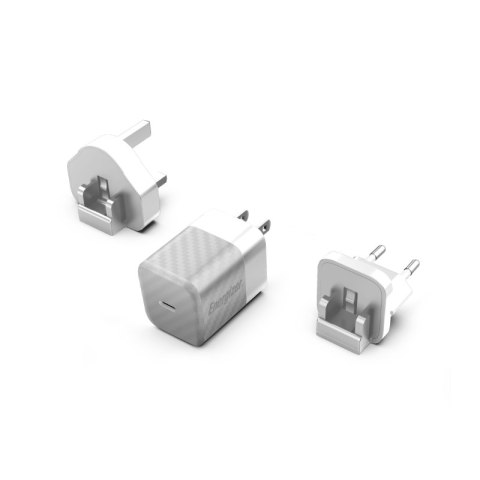 Energizer Ultimate - Ładowarka sieciowa Multiplug EU / UK / US GaN USB-C 20W PD (Srebrny) Energizer Ultimate - Ładowarka sieciowa Multiplug EU / UK / US GaN USB-C 20W PD (Srebrny)