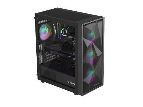 OBUDOWA GENESIS DIAXID 605 ARGB MIDI TOWER Z OKNEM USB-C CZARNA