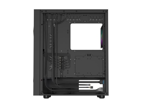 OBUDOWA GENESIS DIAXID 605 ARGB MIDI TOWER Z OKNEM USB-C CZARNA