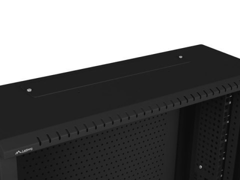SZAFA INSTALACYJNA RACK WISZĄCA 19" 6U+3U 540X200 NISKOPROFILOWA CZARNA LANBERG (ZŁOŻONA)
