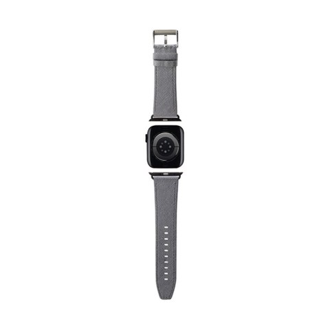 Karl Lagerfeld Saffiano Monogram - Pasek do Apple Watch 38/40/41 mm (srebrny) Karl Lagerfeld Saffiano Monogram - Pasek do Apple Watch 38/40/41 mm (srebrny)