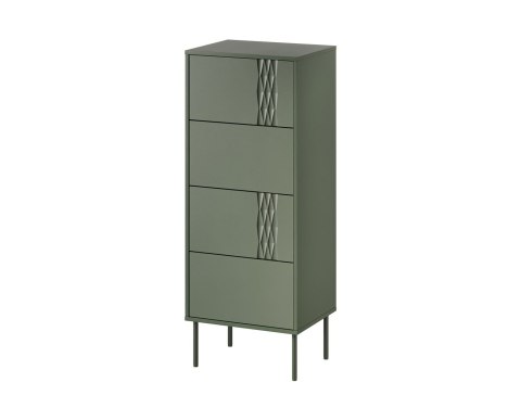 Komoda 4S TRESSE 50x40x125 zieleń mat Komoda 4S TRESSE 50x40x125 zieleń mat