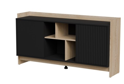 Komoda PORTO 2D 150x38x77 dąb/czarny Komoda PORTO 2D 150x38x77 dąb/czarny