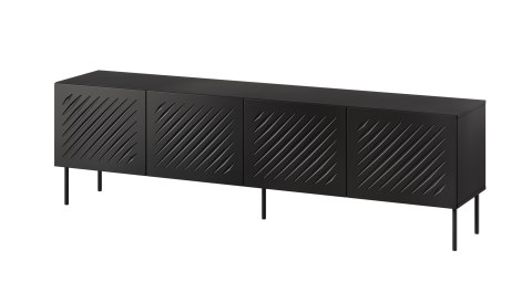 Szafka RTV SIENA 200x40x60 czarny mat Szafka RTV SIENA 200x40x60 czarny mat