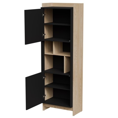 Witryna PORTO 59x38x180 dąb/czarny Witryna PORTO 59x38x180 dąb/czarny