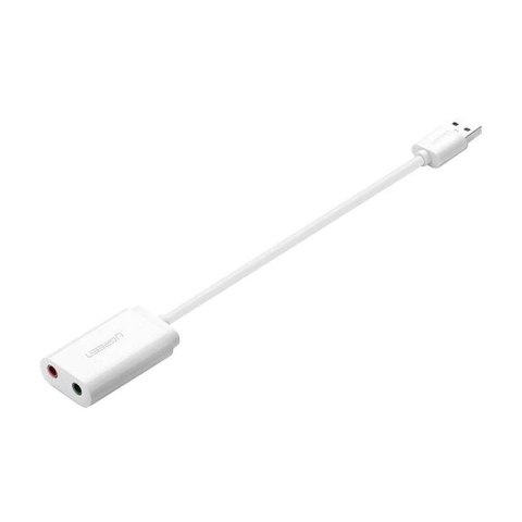 Zewnętrzna karta dźwiękowa USB UGREEN US205 15cm (biały) Zewnętrzna karta dźwiękowa USB UGREEN US205 15cm (biały)