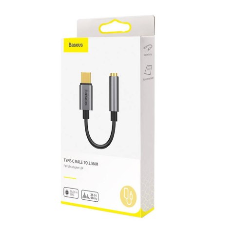 Adapter audio Baseus L54 USB-C + mini jack 3,5mm (szary) Adapter audio Baseus L54 USB-C + mini jack 3,5mm (szary)