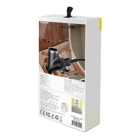 Ładowarka samochodowa Baseus Y Type 2xUSB 3,4A 40W (czarna) Ładowarka samochodowa Baseus Y Type 2xUSB 3,4A 40W (czarna)