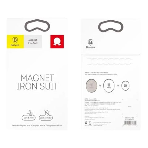 Metalowy uchwyt magnetyczny na telefon Baseus iron suit (zestaw) Metalowy uchwyt magnetyczny na telefon Baseus iron suit (zestaw)