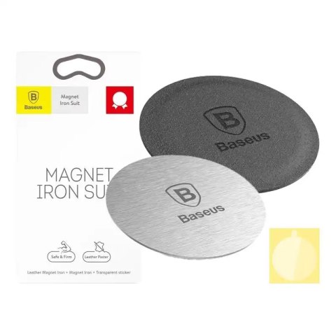Metalowy uchwyt magnetyczny na telefon Baseus iron suit (zestaw) Metalowy uchwyt magnetyczny na telefon Baseus iron suit (zestaw)