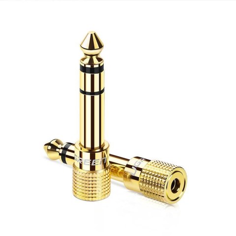 Adapter / przejściówka UGREEN 20503 z 6,5 mm jack na 3,5 mm mini jack (złota) Adapter / przejściówka UGREEN 20503 z 6,5 mm jack na 3,5 mm mini jack (złota)