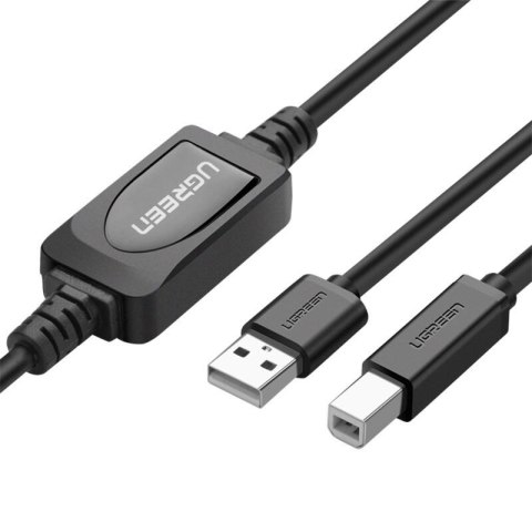 Aktywny kabel USB 2.0 A-B UGREEN US122 do drukarki, 10m (czarny) Aktywny kabel USB 2.0 A-B UGREEN US122 do drukarki, 10m (czarny)