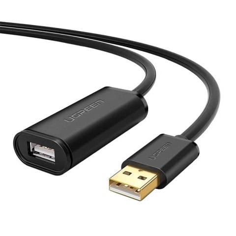 Kabel przedłużający USB 2.0 UGREEN US121, aktywny, 10m (czarny) Kabel przedłużający USB 2.0 UGREEN US121, aktywny, 10m (czarny)