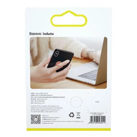 Uchwyt pierścień, ring holder Baseus Invisible do telefonu (różowy)