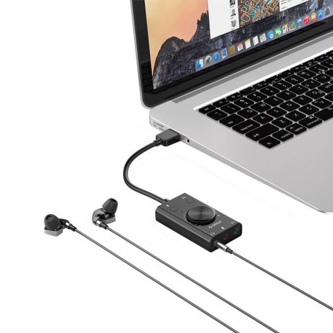 Zewnętrzna karta dźwiękowa Orico USB 2.0, 10cm Zewnętrzna karta dźwiękowa Orico USB 2.0, 10cm